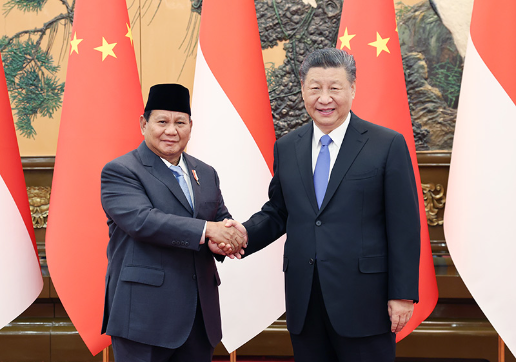 习近平同印度尼西亚当选总统普拉博沃会谈